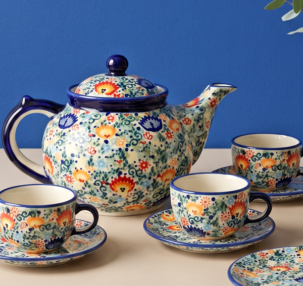 Ceramiczne naczynia, ręcznie malowane, ceramika artystyczna bolesławiec, manufaktura bolesławiec, dekoracja GP25