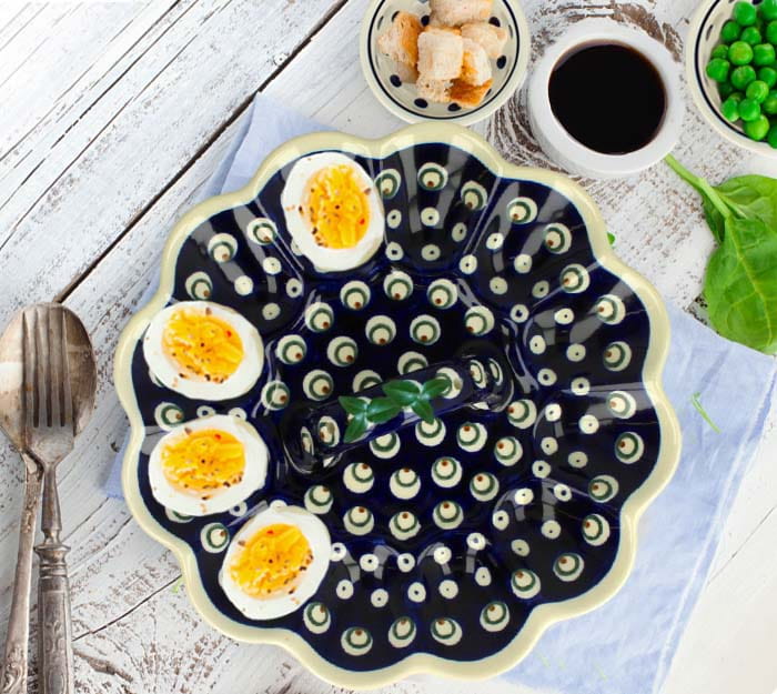 Talerz jajeczny ø 24,0 cm Bolesławiec GU1559DEK487