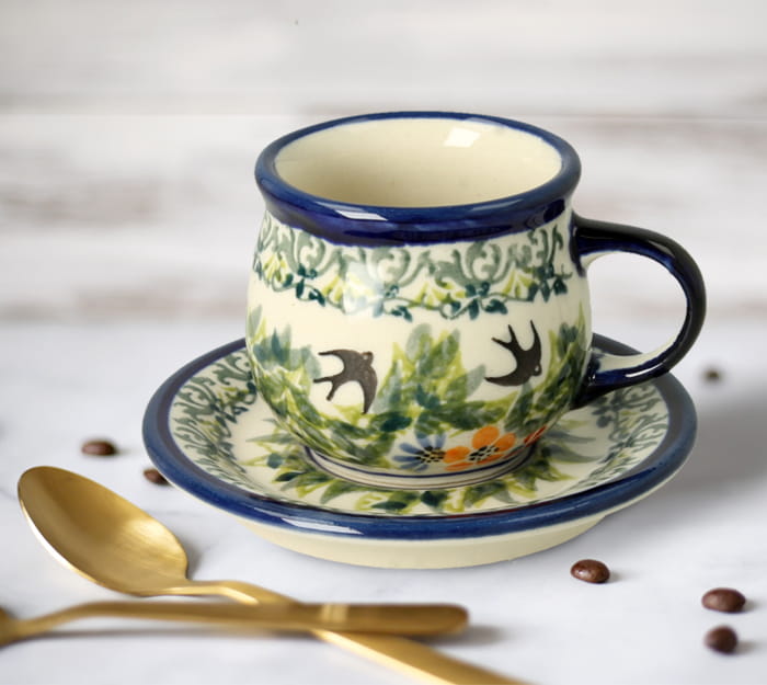 Filiżanka i spodek do podwójnego espresso V 0,07 L Bolesławiec GU1121DEKDU182