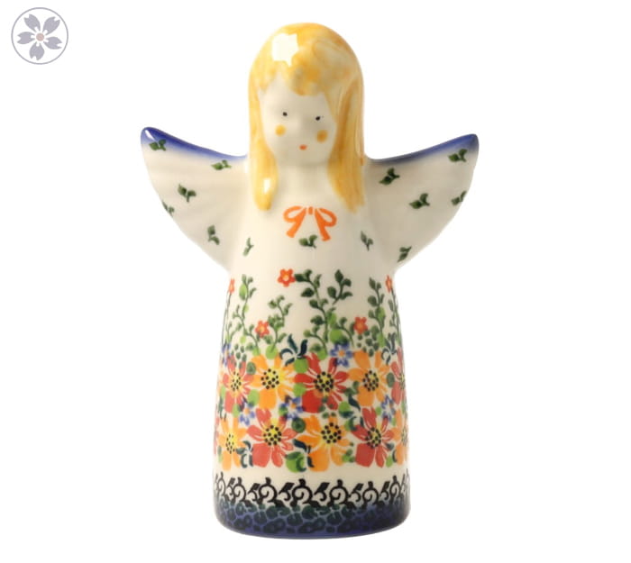 Figurka anioł stróż Pomarańczowe Kwiaty Galia