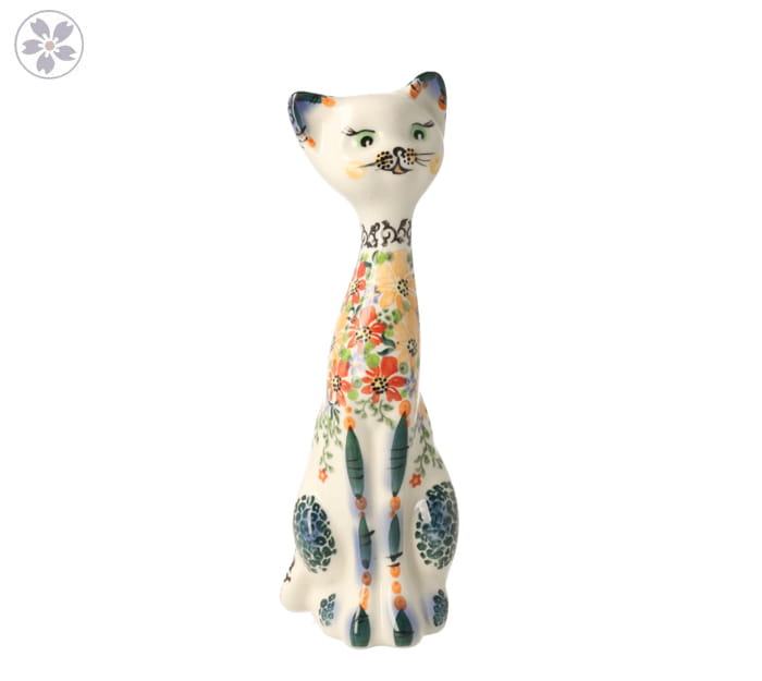 Figurka kot szyja Pomarańczowe Kwiaty Galia