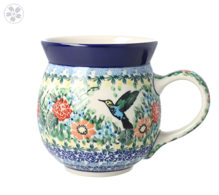 Kubek Ceramika Artystyczna Bolesławiec czeski duży V 0,45 L K073 dekU3357