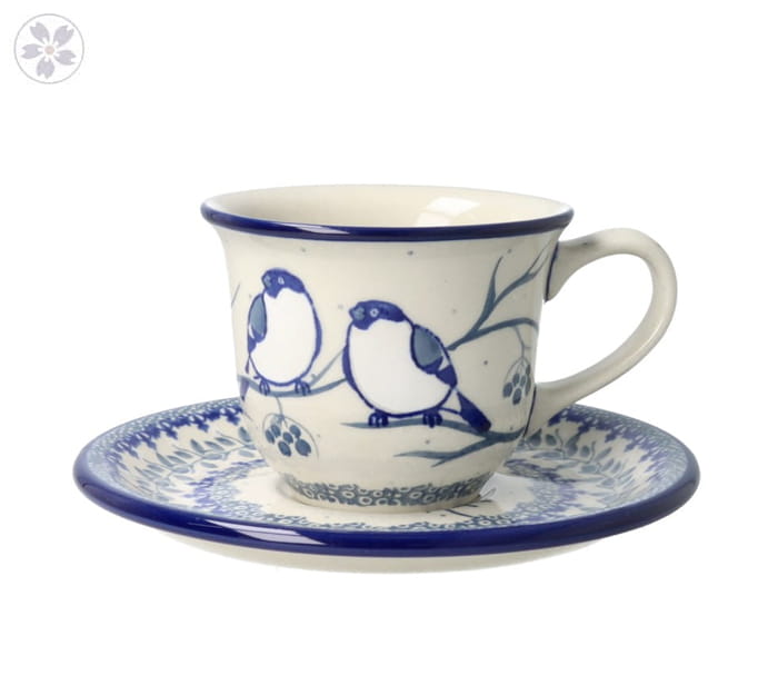 Filiżanka i spodek Ceramika Artystyczna Bolesławiec do herbaty V 0,18 L F770K dekU4830