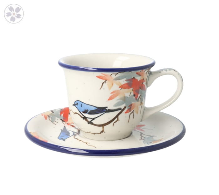 Filiżanka i spodek Ceramika Artystyczna Bolesławiec do herbaty V 0,18 L F770K dekU5074