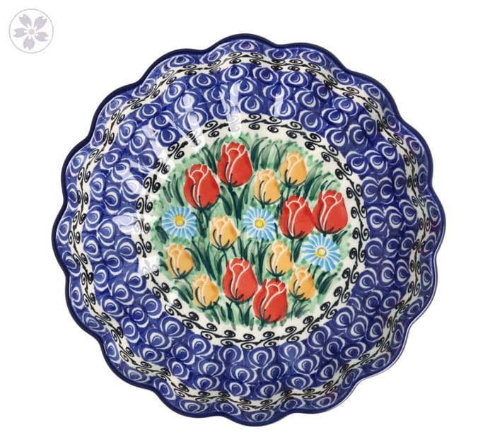 Miska Ceramika Artystyczna Bolesławiec falbanka V 0,72 L M249 dekU4475