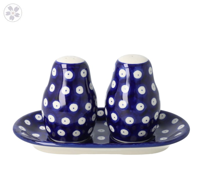 Solniczka i pieprzniczka Ceramika Artystyczna Bolesławiec komplet S131 dek70AX