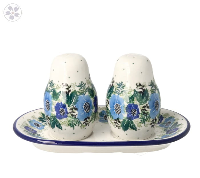 Solniczka i pieprzniczka Ceramika Artystyczna Bolesławiec komplet S131 dek2839X