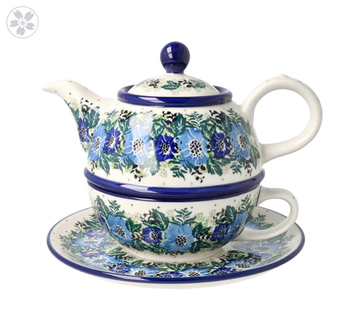 Czajnik z filiżanką Ceramika Artystyczna Bolesławiec V 0,6 L C01 DEK2839X