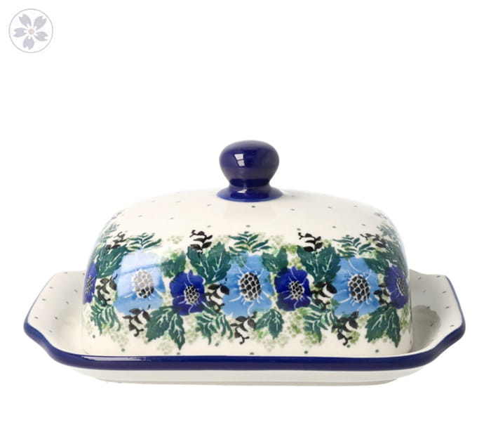 Maselnica Ceramika Artystyczna Bolesławiec kostka masła M295 dek2839X