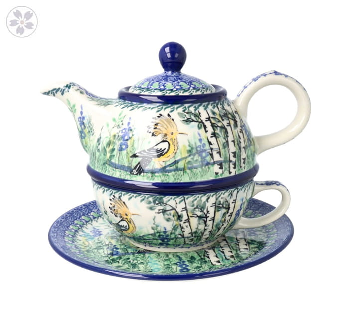 Czajnik z filiżanką Ceramika Artystyczna Bolesławiec V 0,6 L C01 DEKU5076