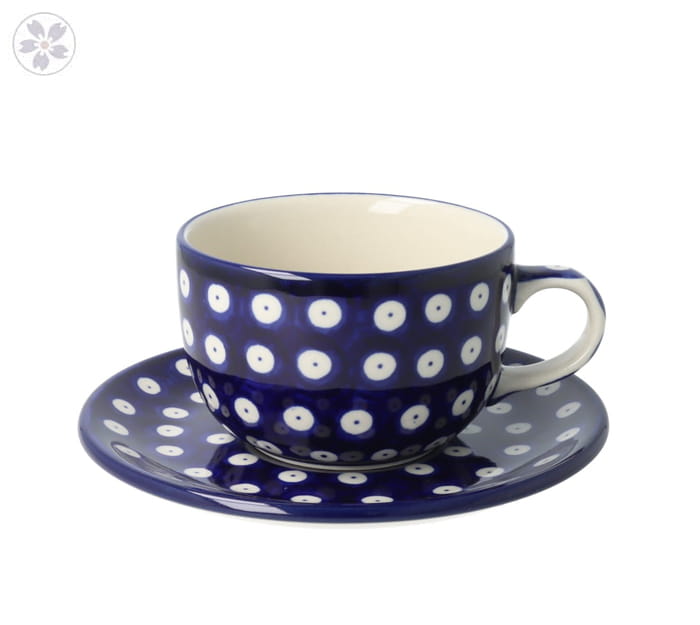 Filiżanka i spodek Ceramika Artystyczna Bolesławiec do kawy V 0,2 L F768K dek70AX