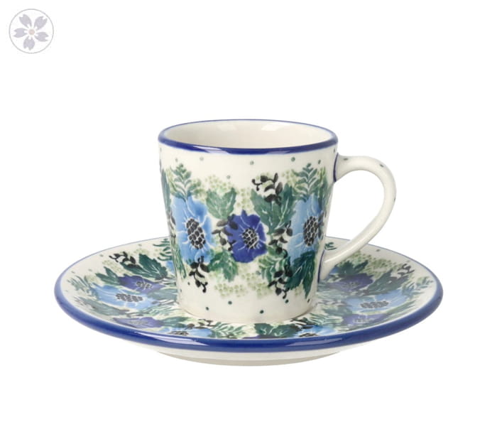 Filiżanka i spodek Ceramika Artystyczna Bolesławiec espresso V 0,09 L F66dek 2839X