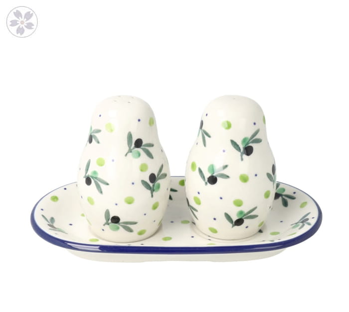 Solniczka i pieprzniczka Ceramika Artystyczna Bolesławiec komplet S131 dek2414X