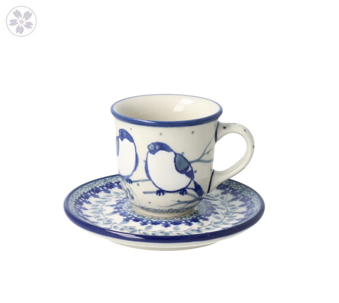 Filiżanka i spodek Ceramika Artystyczna Bolesławiec espresso V 0,06 L B10 dekU4830