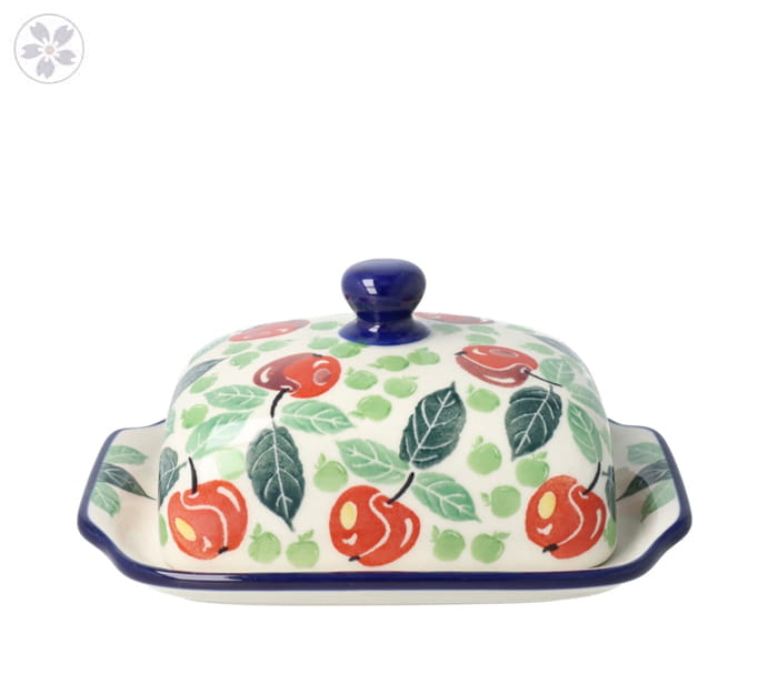 Maselnica Ceramika Artystyczna Bolesławiec kostka masła M295 dek3248X