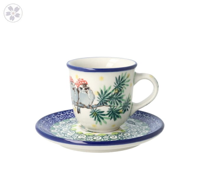 Filiżanka i spodek Ceramika Artystyczna Bolesławiec espresso V 0,06 L B10 dekU4998