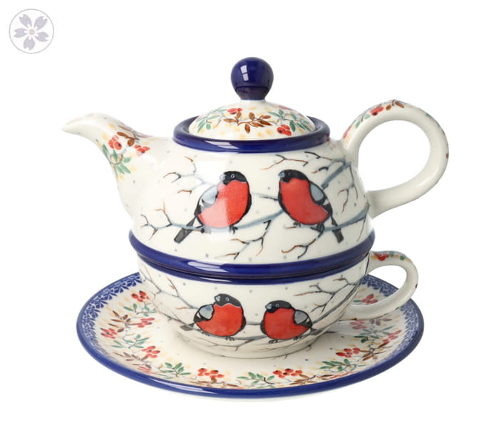 Czajnik z filiżanką Ceramika Artystyczna Bolesławiec V 0,6 L C01 DEKU4908