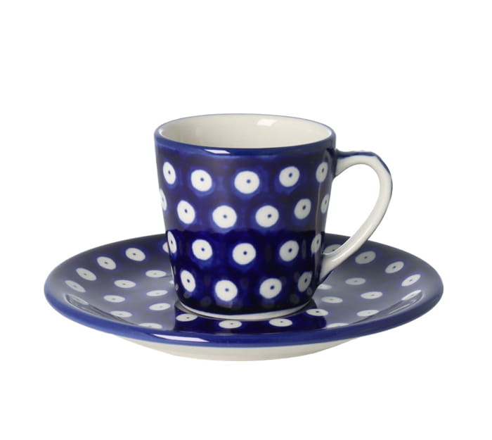 Filiżanka i spodek Ceramika Artystyczna Bolesławiec espresso V 0,09 L F66 dek70AX