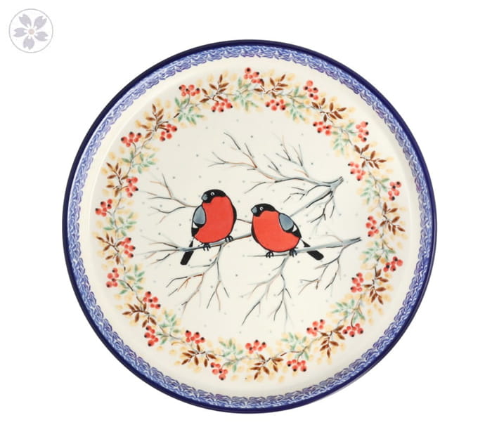 Taca Ceramika Artystyczna Bolesławiec na ciasto 24,5 cm T400 dekU4908