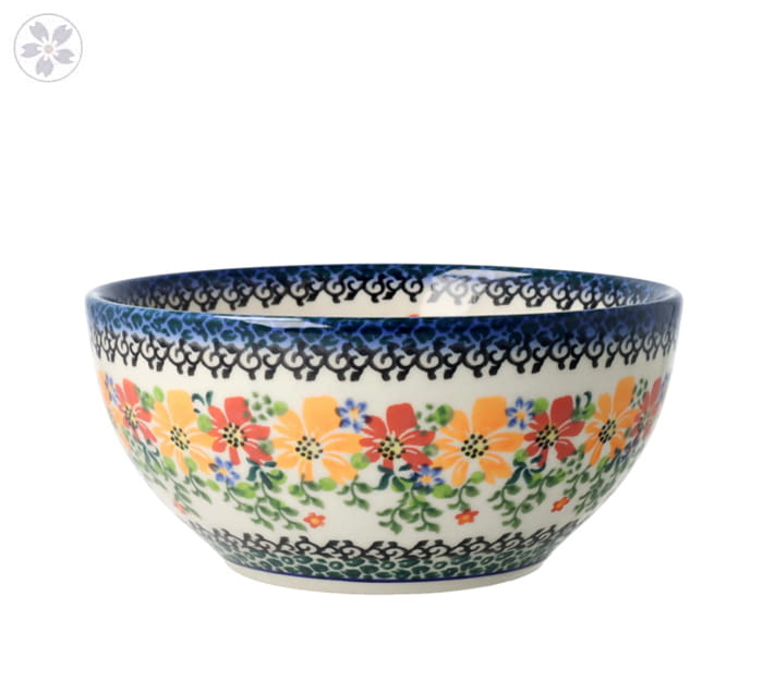 Miska V 0,7 L Pomarańczowe kwiaty Galia