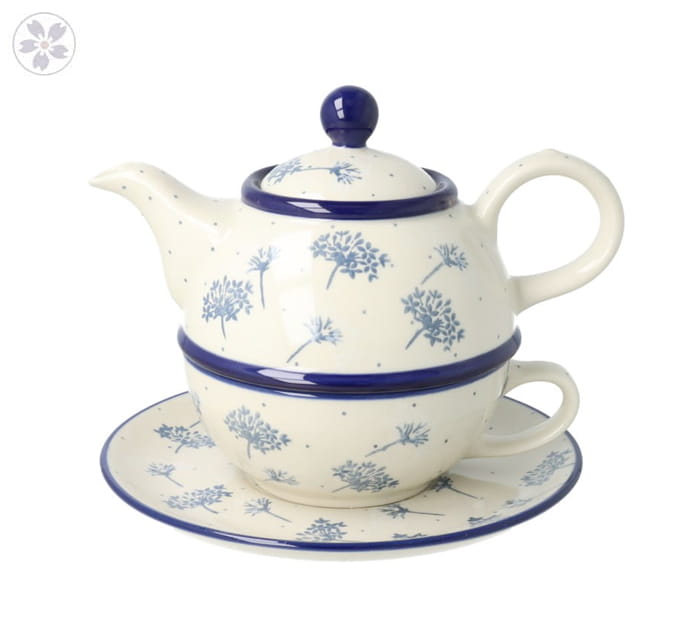 Czajnik z filiżanką Ceramika Artystyczna Bolesławiec V 0,6 L C01 DEK2812X