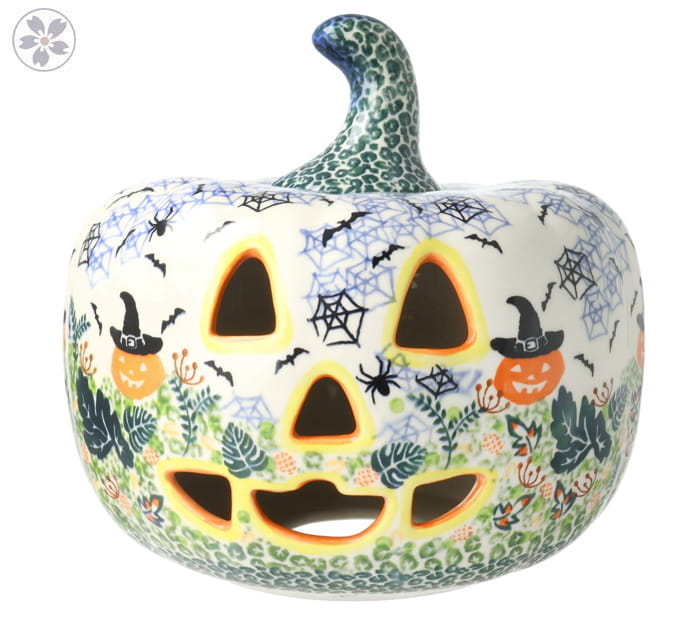 Lampion dynia wys. 21 cm Halloween Pająki Galia Bolesławiec