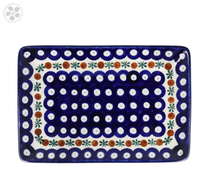 Tacka do sushi 21,5cm x 14,5cm Ceramika Artystyczna Bolesławiec C21 dek70X