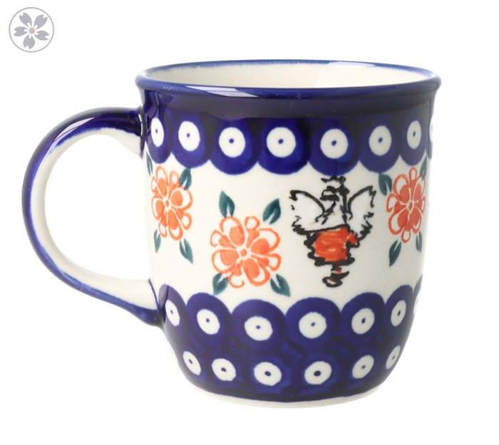 Kubek klasyczny Ceramika Bolesławiec h 9,7 cm V 0,35 L GU1105 DEK1397A Orzełek