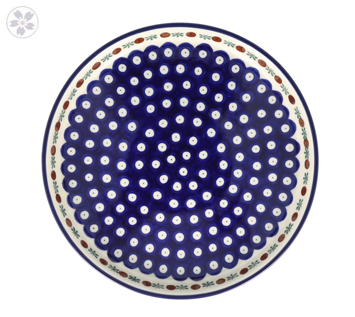 Taca na ciasto Ø 24,5 cm Ceramika Artystyczna Bolesławiec T400 dek70X