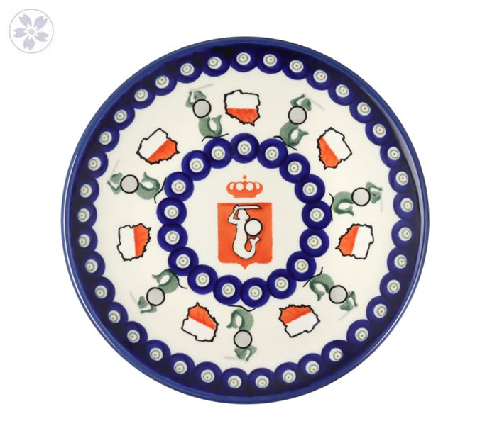 Talerz śniadaniowy ø 19,5 cm Ceramika Bolesławiec GU814 DEK1408A Syrenka