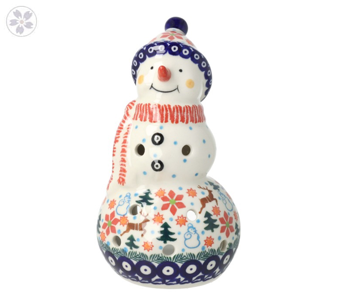 Lampion bałwan w szaliku Renifer Galia