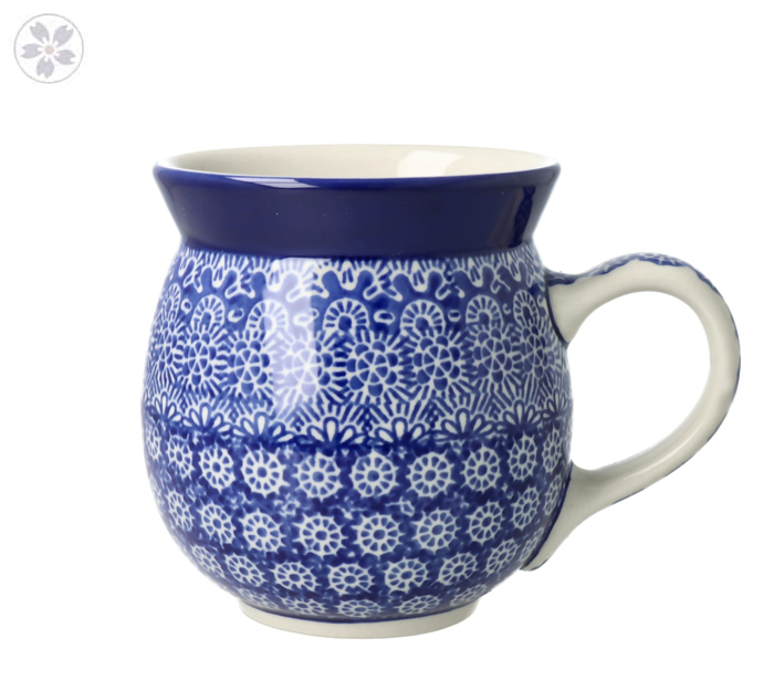 Kubek czeski duży V 0,45 L Ceramika Artystyczna Bolesławiec K073 dek884X