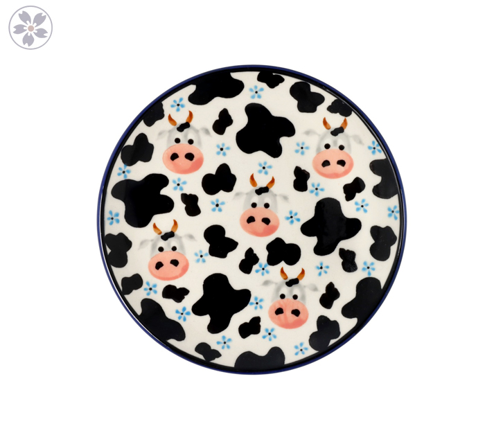 Talerz deserowy ø 16,0 cm Ceramika Bolesławiec GU818 DEK1399A Krówka