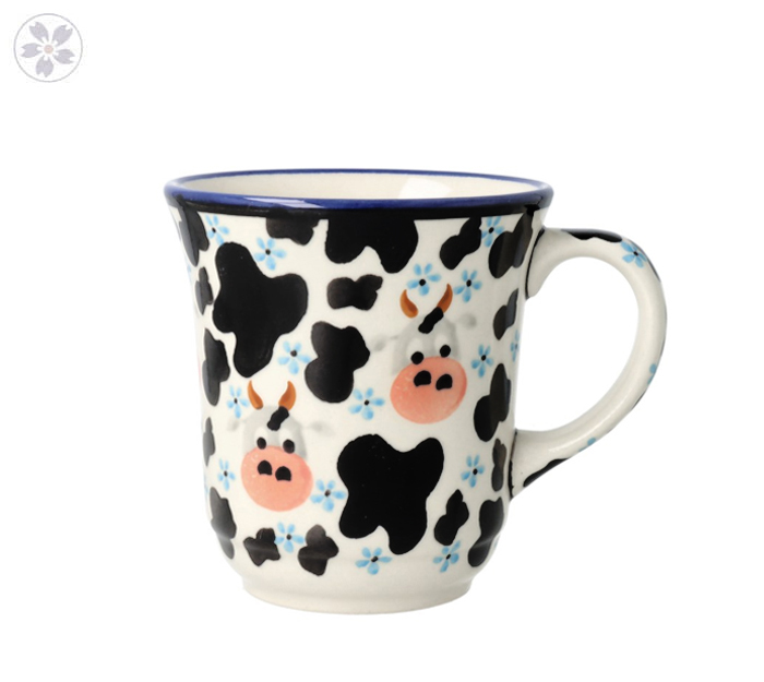 Kubek tulipan Ceramika Bolesławiec V 0,3 L GU1193 DEK1399A Krówka