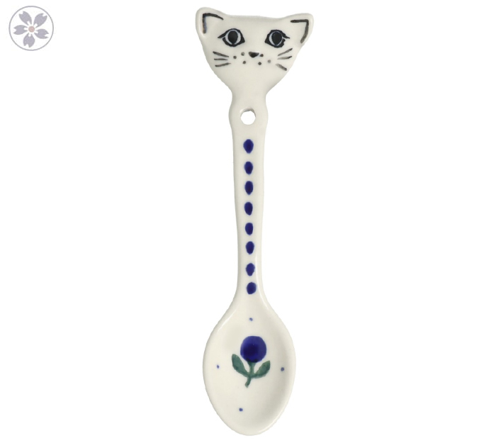 Łyżeczka kotek Ceramika Artystyczna Bolesławiec h19 dek135X
