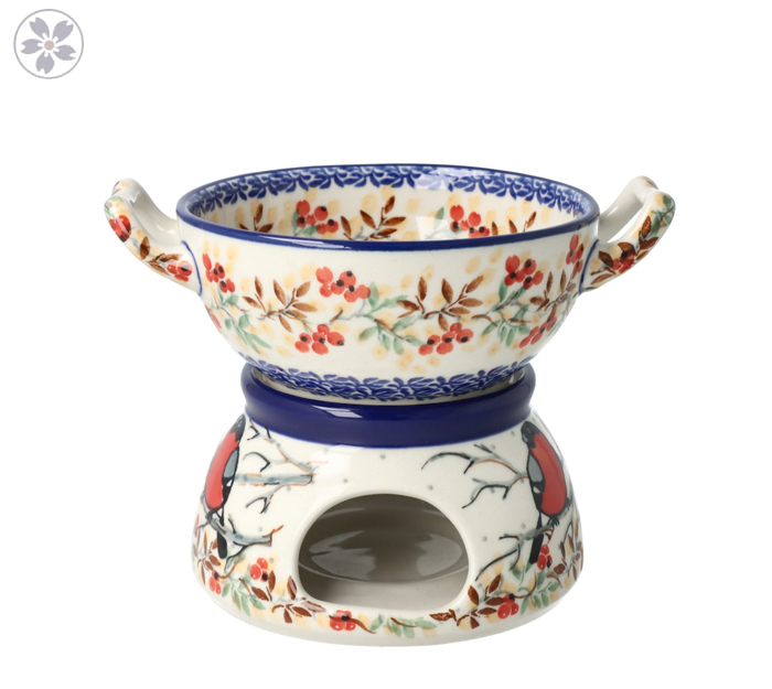 Komplet do fondue C62 Ceramika Artystyczna Bolesławiec dekU4908