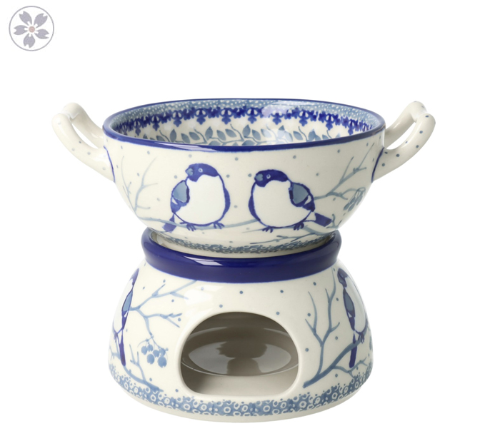 Komplet do fondue C62 Ceramika Artystyczna Bolesławiec dekU4830