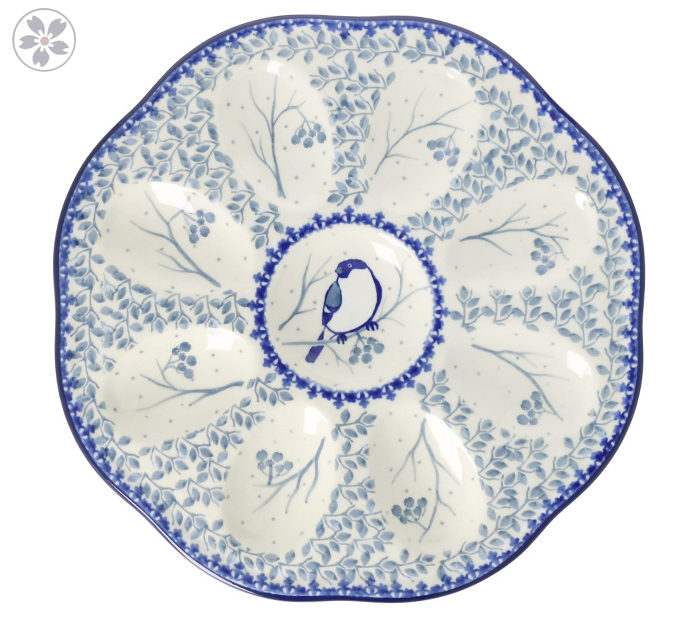 Talerz na jajka Ceramika Artystyczna Bolesławiec Ø 24 cm A24 dekU4830