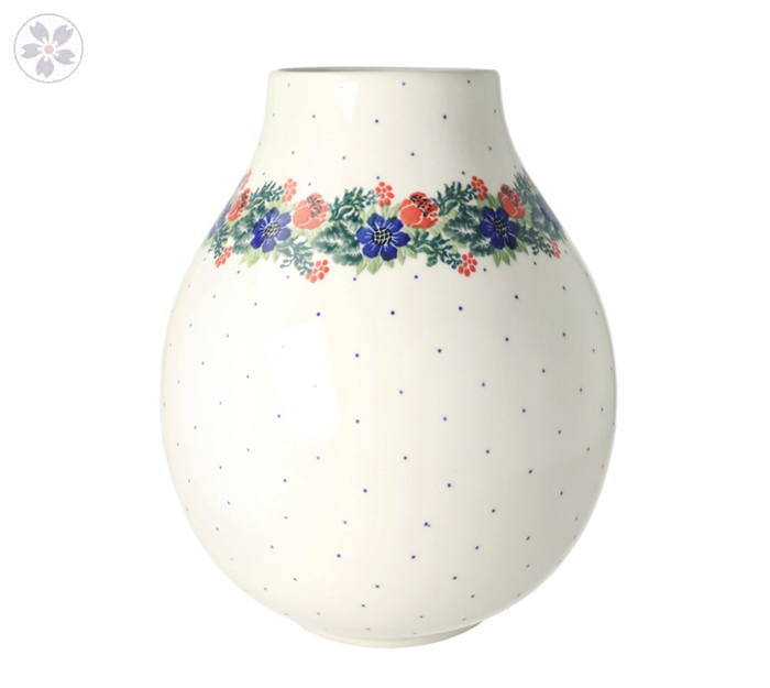 Wazon pękaty Ceramika Artystyczna Bolesławiec F14 dek1535X