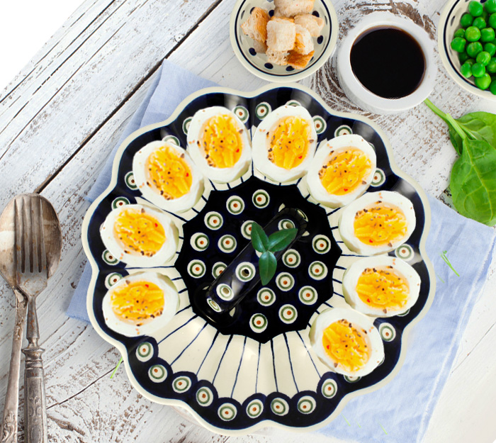 Talerz jajeczny ø 24,0 cm Bolesławiec GU1559DEK8