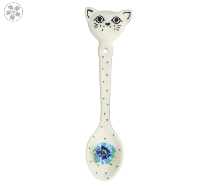 Łyżeczka kotek Ceramika Artystyczna Bolesławiec h19 dek2510X