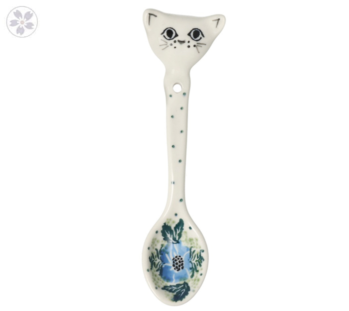 Łyżeczka kotek Ceramika Artystyczna Bolesławiec H19 dek2839X