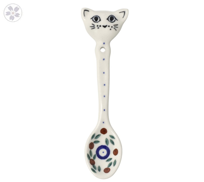 Łyżeczka kotek Ceramika Artystyczna Bolesławiec H19 dek70X