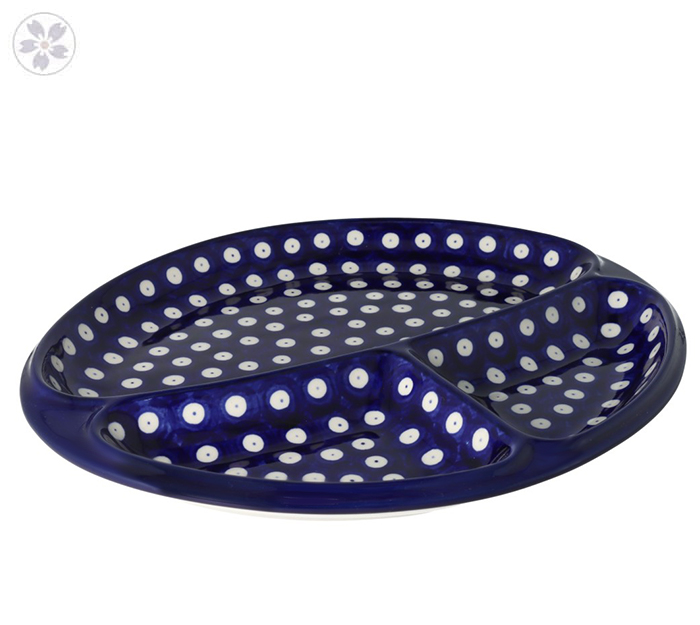 Talerz dzielony Ceramika Artystyczna Bolesławiec 485 dek70AX