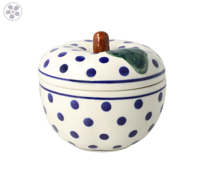 Pojemnik jabłko wys. 12,1 cm GU1425DEK37 Ceramika Bolesławiec