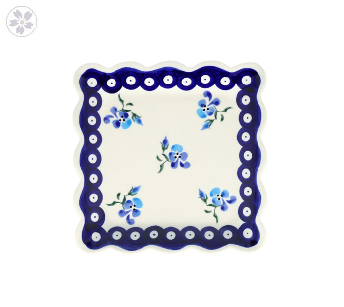 Talerz kwadratowy falbanka dł. 16,4 cm GU1610 DEK890