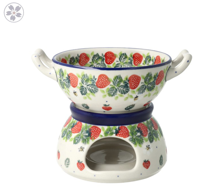 Komplet do fondue C62 Ceramika Artystyczna Bolesławiec dek2709X