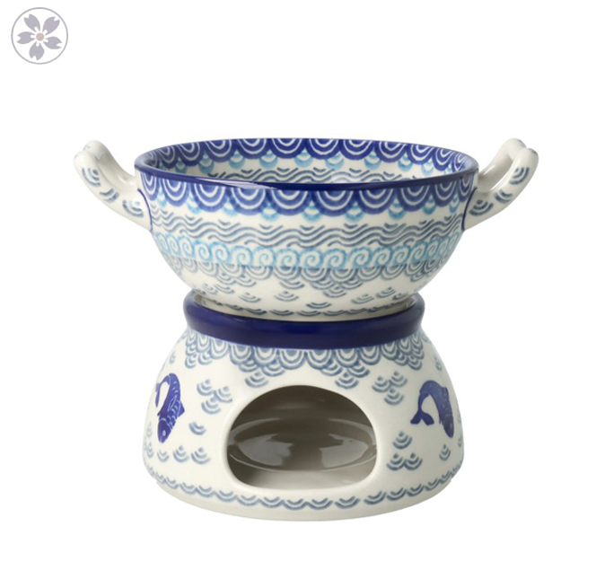 Komplet do fondue C62 Ceramika Artystyczna Bolesławiec dek2372X