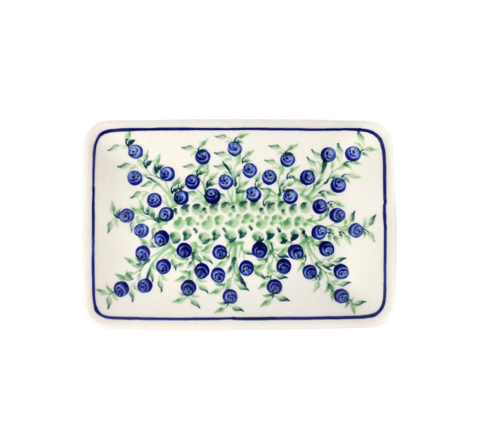 Talerz- tacka do sushi 12,2x18,3 cm GU2021 DEK1208 Ceramika Bolesławiec