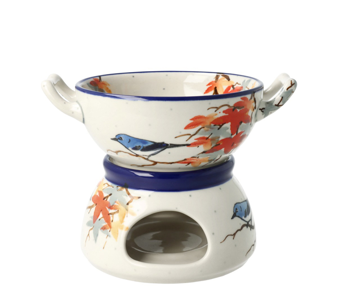 Komplet do fondue C62 Ceramika Artystyczna Bolesławiec dekU5074